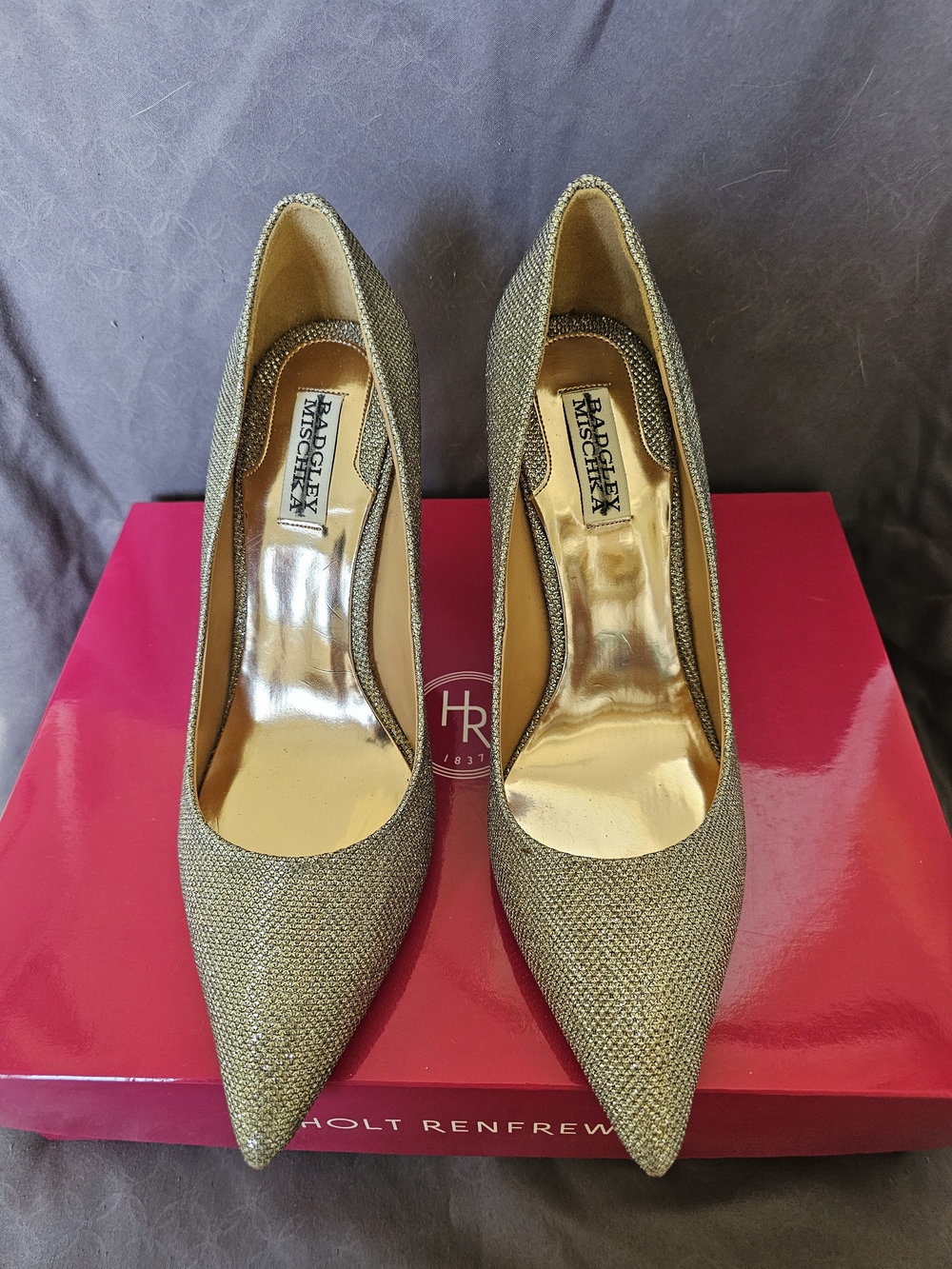 BADGLEY MISCHKA Glitter Pumps In Champagne Silver - Picture 5 of 13